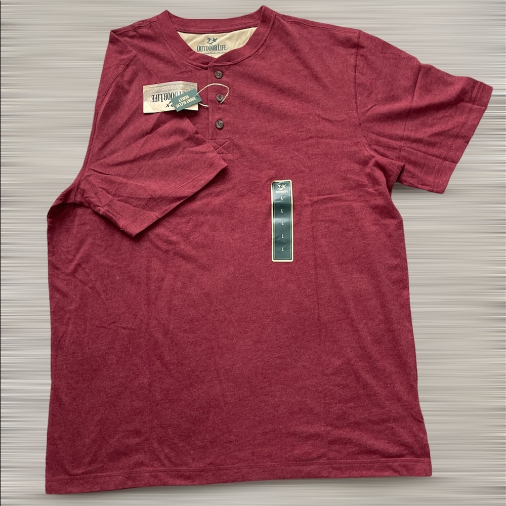 Outdoor Life Short Sleeve Henley T-Shirt NWT